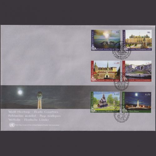 UNO Trio Brief | FDC 2011 | Welterbe - Norische Länder | Genf Wien New York