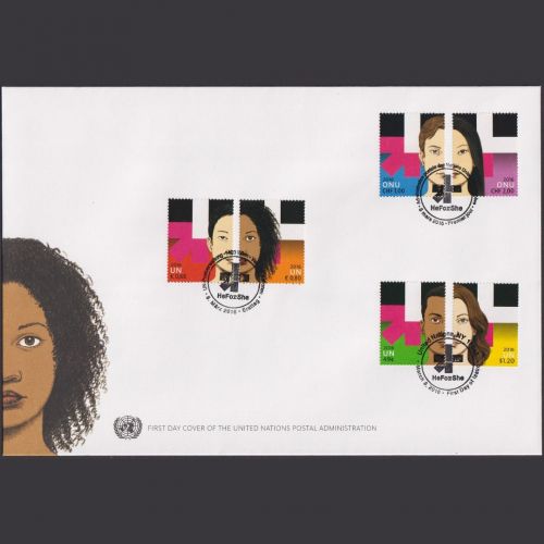 UNO Trio Brief | FDC 2016 | HeForShe | Genf Wien New York