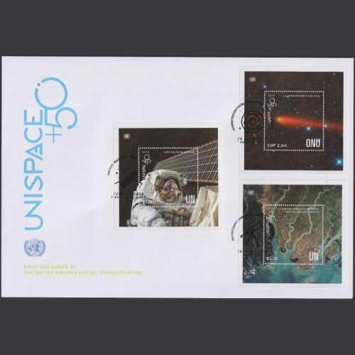 UNO Trio Brief | FDC 2018 | Unispace+50 | Genf Wien New York