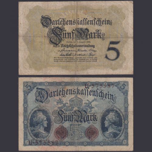 Deutsches Reich 5 Mark DEU-54a Ro.48a P#47 Reichsschuldenverwaltung