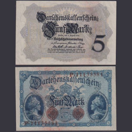 Deutsches Reich 5 Mark DEU-54c Ro.48c P#47 Reichsschuldenverwaltung