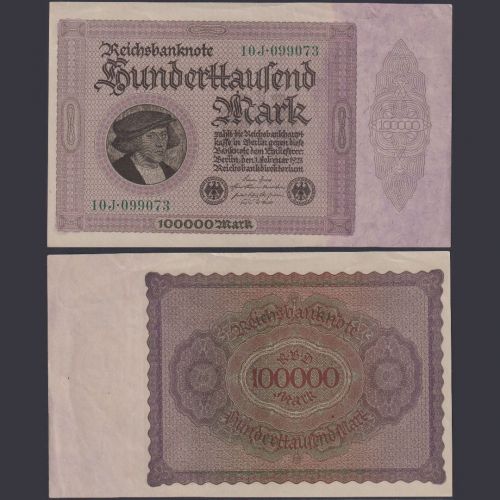Deutsches Reich 100.000 Mark DEU-93d Ro.82d P#83 Reichsbank 01.02.1923