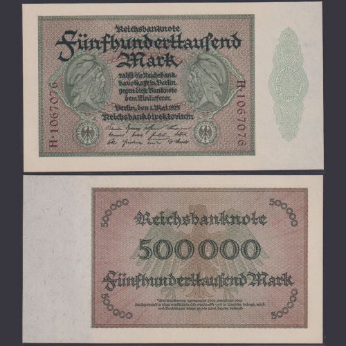 Deutsches Reich 500.000 Mark DEU-99c Ro.87c P#88 Reichsbank 01.05.1923
