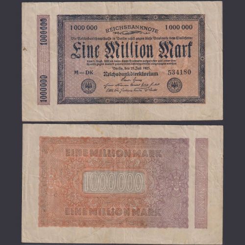 Deutsches Reich 1.000.000 Mark DEU-105 Ro.93 P#93 Reichsbank 25.07.1923