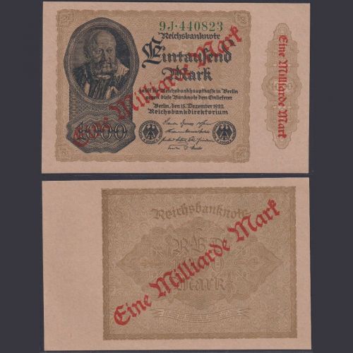 Deutsches Reich 1 Mrd. Mark DEU-127a Ro.110f P#113 Reichsbank 15.12.1922