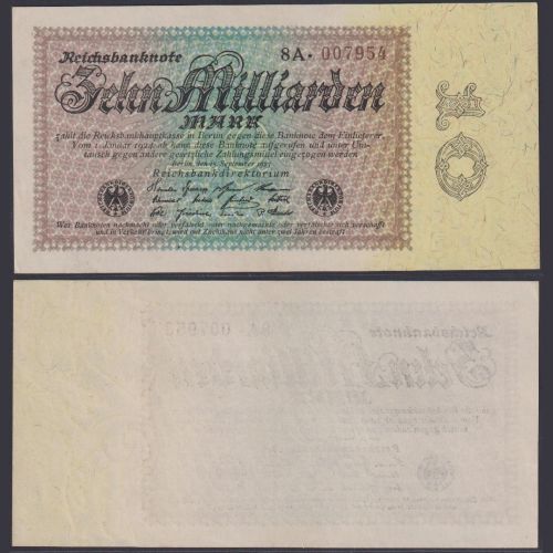 Deutsches Reich 10 Mrd. Mark DEU-134c Ro.113c P#116 Reichsbank 15.09.1923