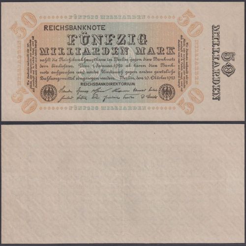 Deutsches Reich 50 Mrd. Mark DEU-140d Ro.116h P#119 Reichsbank 10.10.1923