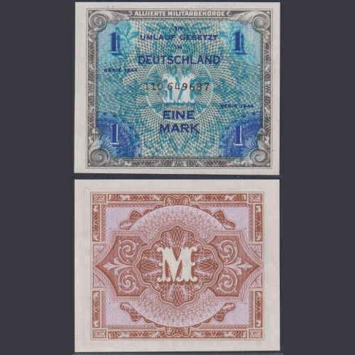 Alliierte Militärbehörde 1 Mark AMB-2c Ro.201c P#192 1944 Alliierte Besatzung