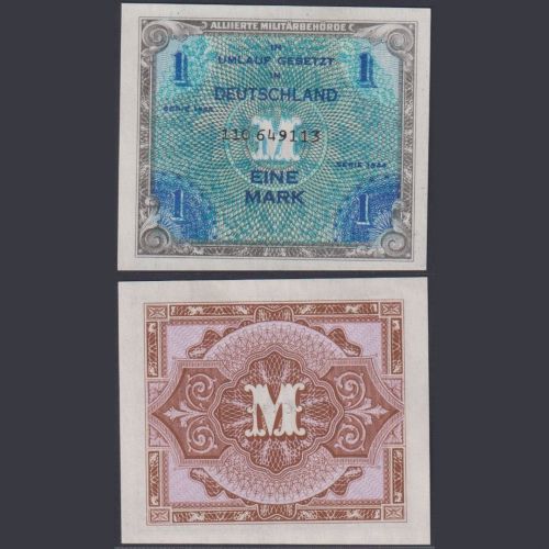 Alliierte Militärbehörde 1 Mark AMB-2c Ro.201c P#192 1944 Alliierte Besatzung