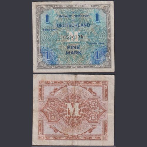 Alliierte Militärbehörde 1 Mark AMB-2d Ro.201d P#192 1944 Alliierte Besatzung