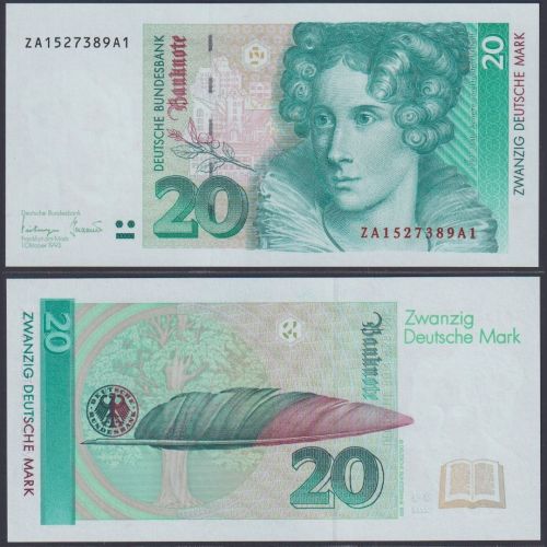 Deutsche Bundesbank 20 DM BRD-48b Ro.304b P#39 ZA/A 1993 Bundesrepublik