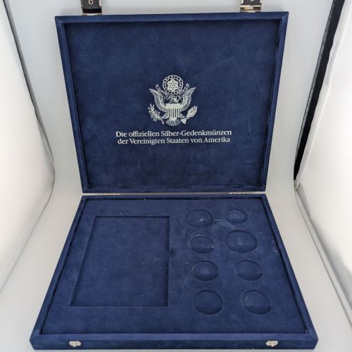 MDM Münzkassette Schatulle "Die offiziellen Silber-Gedenkmünzen der USA" gebraucht