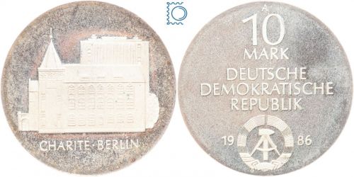 DDR 10 Mark 1986 - Charité in Berlin - aus PP - J.1612
