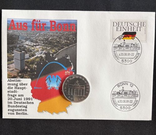 DDR Numisbrief 20 Mark 1990 | Aus für Bonn 1991 | Worbes 151