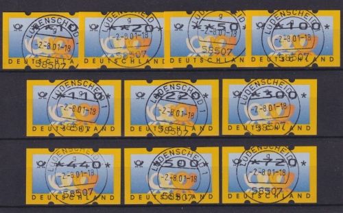 Bund, ATM 3.3 VS2 / TS2 gestempelt Vollstempel LÜDENSCHEID 2001 Postemblem