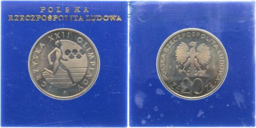 Polen 20 Zloty 1980 PP | Olymiade Moskau Läufer