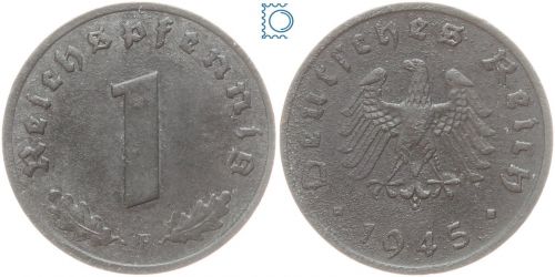 Deutschland Alliierte Besetzung, 1 Pfennig 1945 F, J. 373b