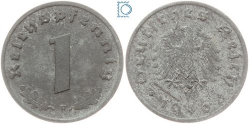 Deutschland Alliierte Besetzung, 1 Pfennig 1946 F, J. 373b