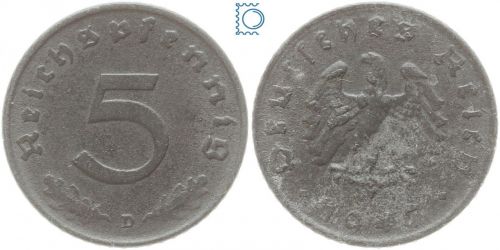 Deutschland Alliierte Besetzung, 5 Pfennig 1947 D, J. 374