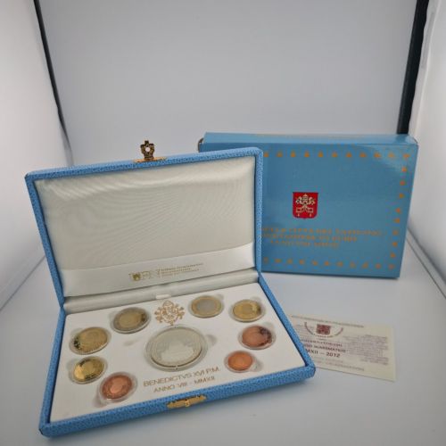 Vatikan Euro KMS 2012 Kursmünzensatz PP - mit 20€ Gedenkmünze Silber
