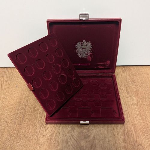 Münzkassette Österreich für Silber-Gedenkmünzen 25/50 Schilling