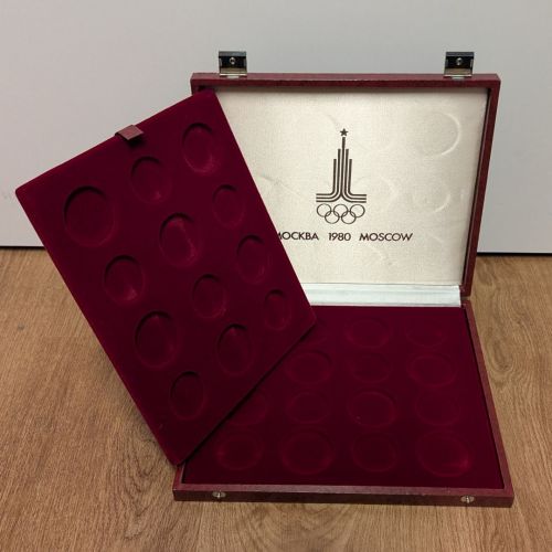 Münzkassette Schatulle der Sowjetunion - Olympiade Moskau 1980 - gebraucht