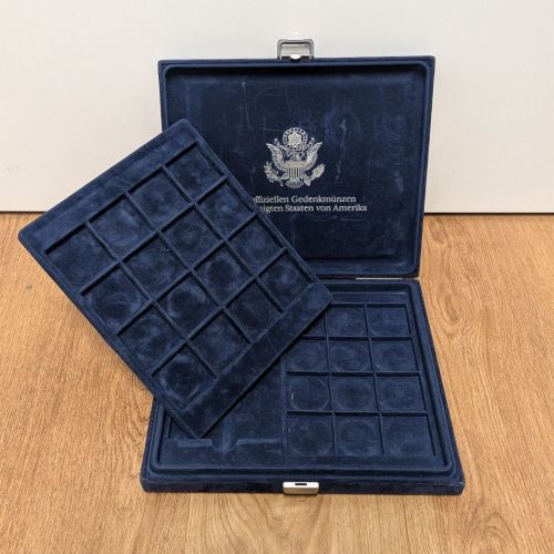 MDM Münzkassette Schatulle "Die offiziellen Silber-Gedenkmünzen der USA" gebraucht