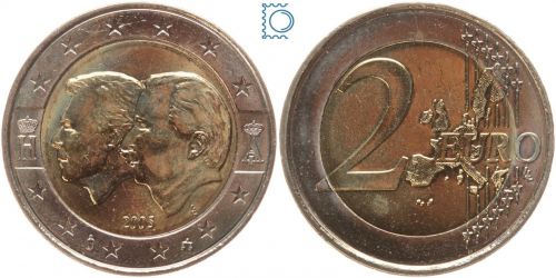 Belgien 2 Euro Gedenkmünze 2005 - Wirtschaftsunion - bankfrisch UNC
