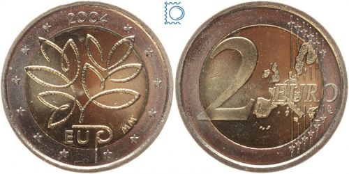 Finnland 2 Euro 2004 - EU Erweiterung - UNC Bankfrisch aus Rolle