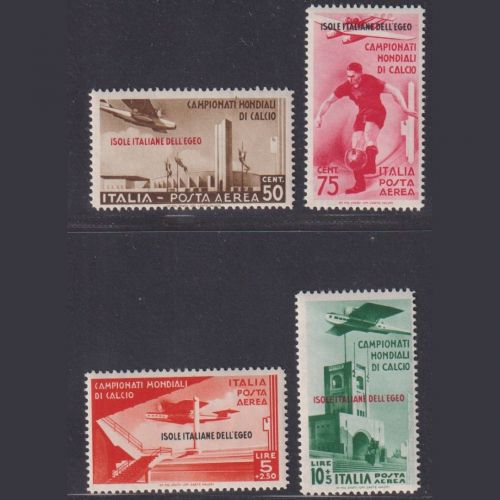 Ägäische Inseln 1934 - MiNr. 142-145 postfrisch - Fußball - Flugpost