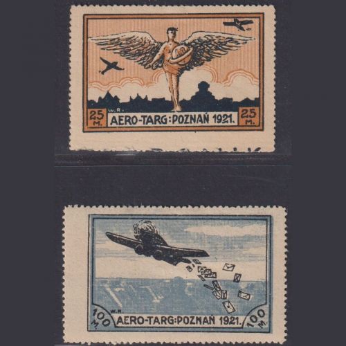 POLEN 1921 MiNr. I+II ungebraucht - Aero-Targ Poznan - Halbamtliche Flugpost