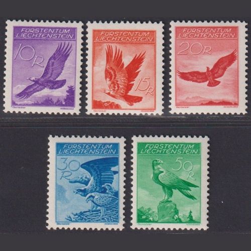 Liechtenstein 1946 - MiNr. 143-147 postfrisch - Flupost Adler