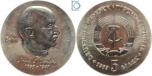 DDR 5 Mark 1983 - Max Planck - stempelglanz - J.1594
