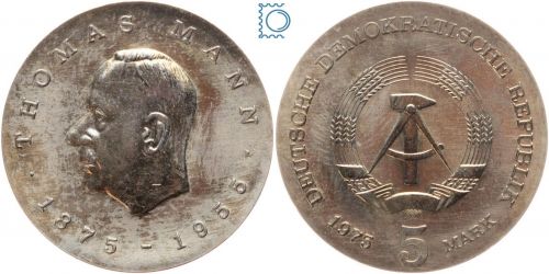 DDR 5 Mark 1975 - Thomas Mann - stempelglanz - J.1556