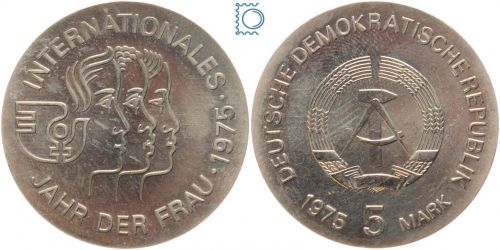DDR 5 Mark 1975 - Internationales Jahr der Frau - stempelglanz - J.1558