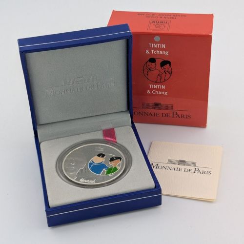 Frankreich 1 1/2 Euro 2007| TINTIN & Chang | Silber Münze | Box + CoA