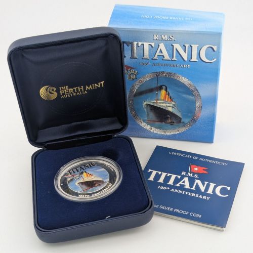 Tuvalu 1 Dollar 2012 | R.M.S. Titantic 100th Anniversary | 1 oz Silber | Box + CoA