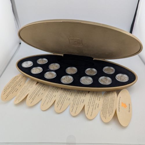 Kanada 12 x 25 cents 1999 | Millennium Coins | 12 Silber Münzen| Box + CoA