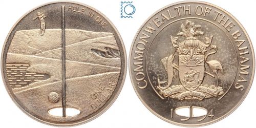 Bahamas 5 Dollars 1994, GOLF, Hole in One