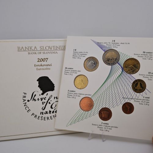 SLOWENIEN 2007 Kursmünzensatz KMS st - original OVP in Blister