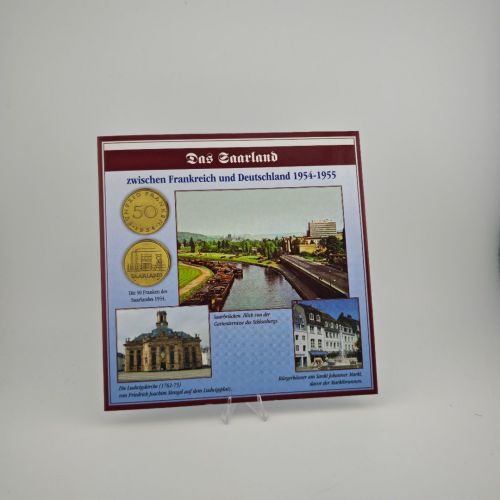 Saarland KMS 10, 20, 50 & 100 Franken 1954, 1955 im Blister