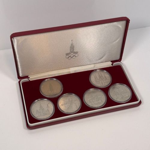SOWJETUNION Münzen 1977-80 Olympiade 1980 - 6x 1 Rubel - st