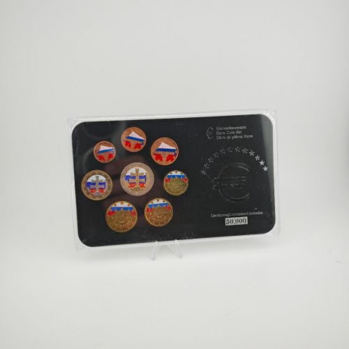 SLOWAKEI Kursmünzensatz KMS 2009 – mit Farbaufdruck / Farbmünzen – st unc