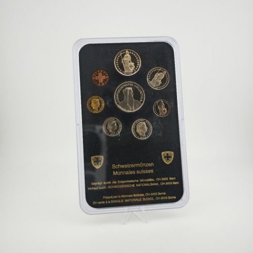 SCHWEIZ Helvetia Kursmünzensatz KMS 1981 st - in Hartplastik