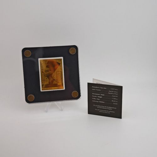 5.000 FRANCS TSCHAD - 1/200 Oz Gold 999 / 42 mm - Nofretete Ägypten