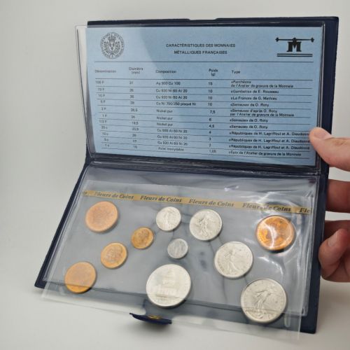 FRANKREICH Monnaie de Paris KMS - Fleurs de Coins 1982 - 1 cent - 100 Francs