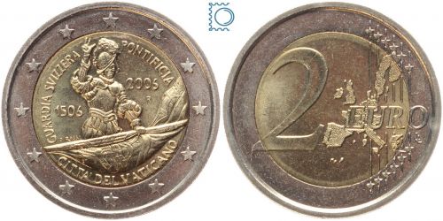 Vatikan 2 Euro 2006 Gedenkmünze - Schweizer Garde - stempelglanz lose