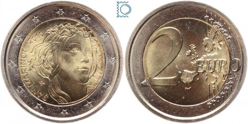 San Marino 2 Euro 2010 - Sandro BOTTICELLI - stempelglanz