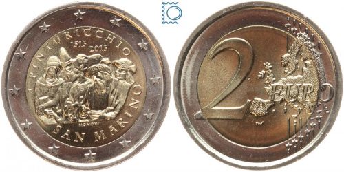 San Marino 2 Euro 2013 - Betto Betti Pinturicchio - stempelglanz