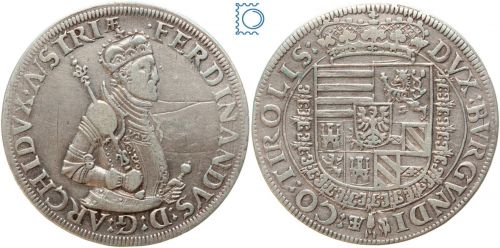 RDR Habsburg, Tirol 1 Taler Hall, Erzherzog Ferdinand II. (1564-1595)